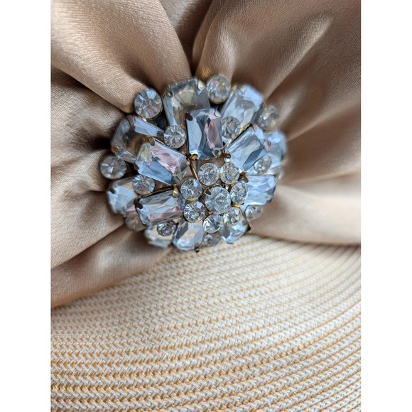 Whittall & Shon Gold Straw Hat Purse Set NWT Kentucky Derby Royalcore Rhinestone main image 14